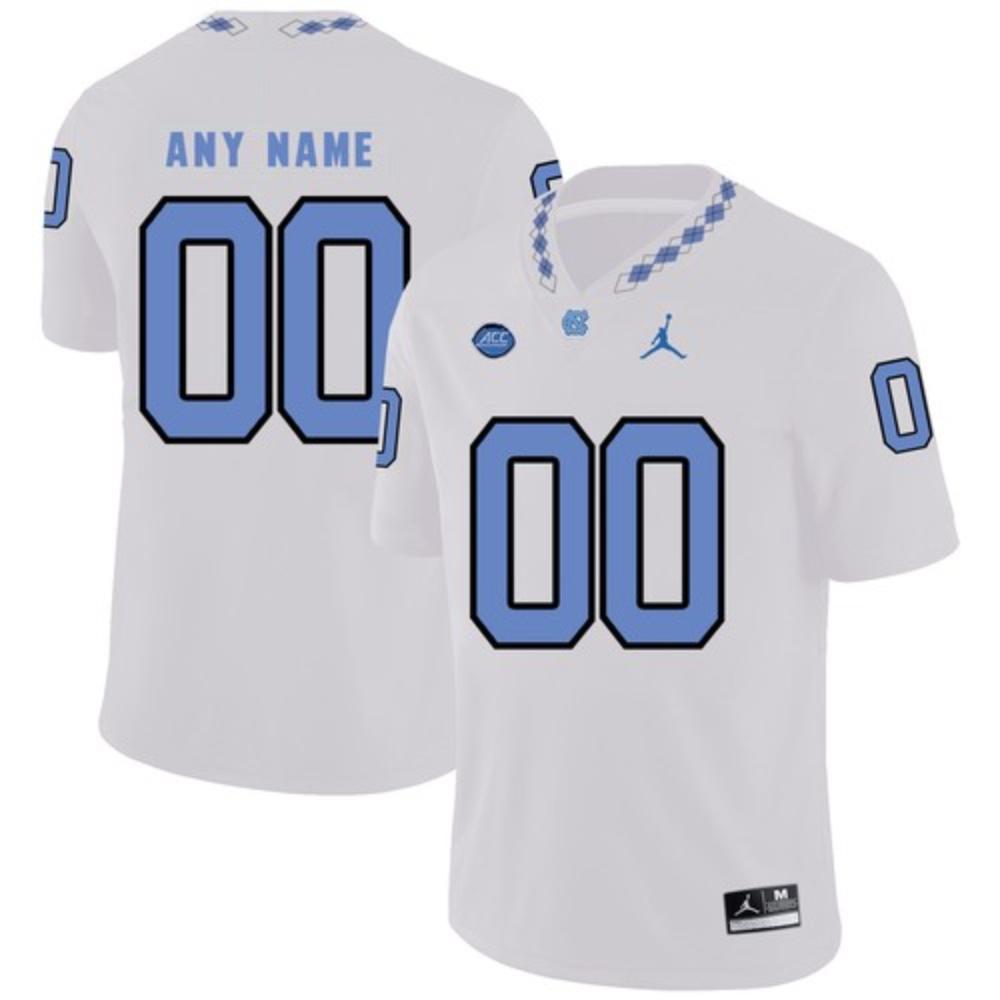 Custom North Carolina Tar Heels Jersey Name Number Ncaa College Football White