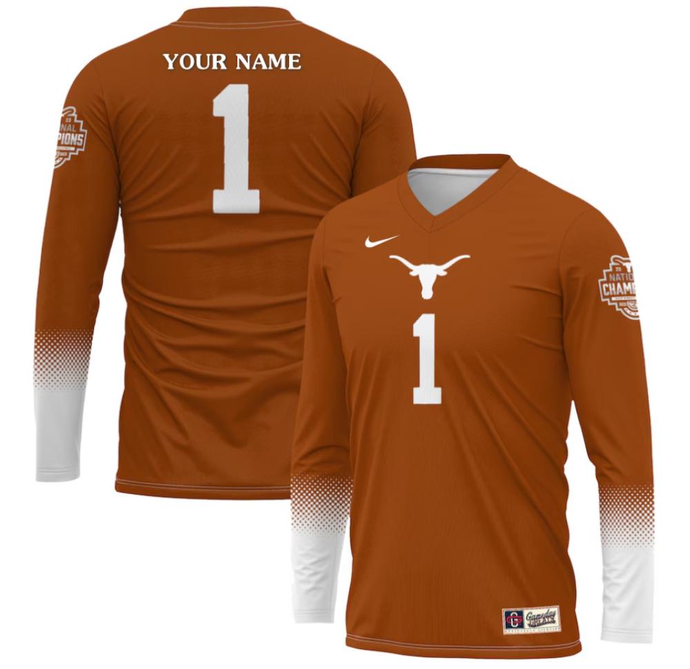 Custom Orange Jersey Ncaa College Texas Longhorns Volleyball Jersey