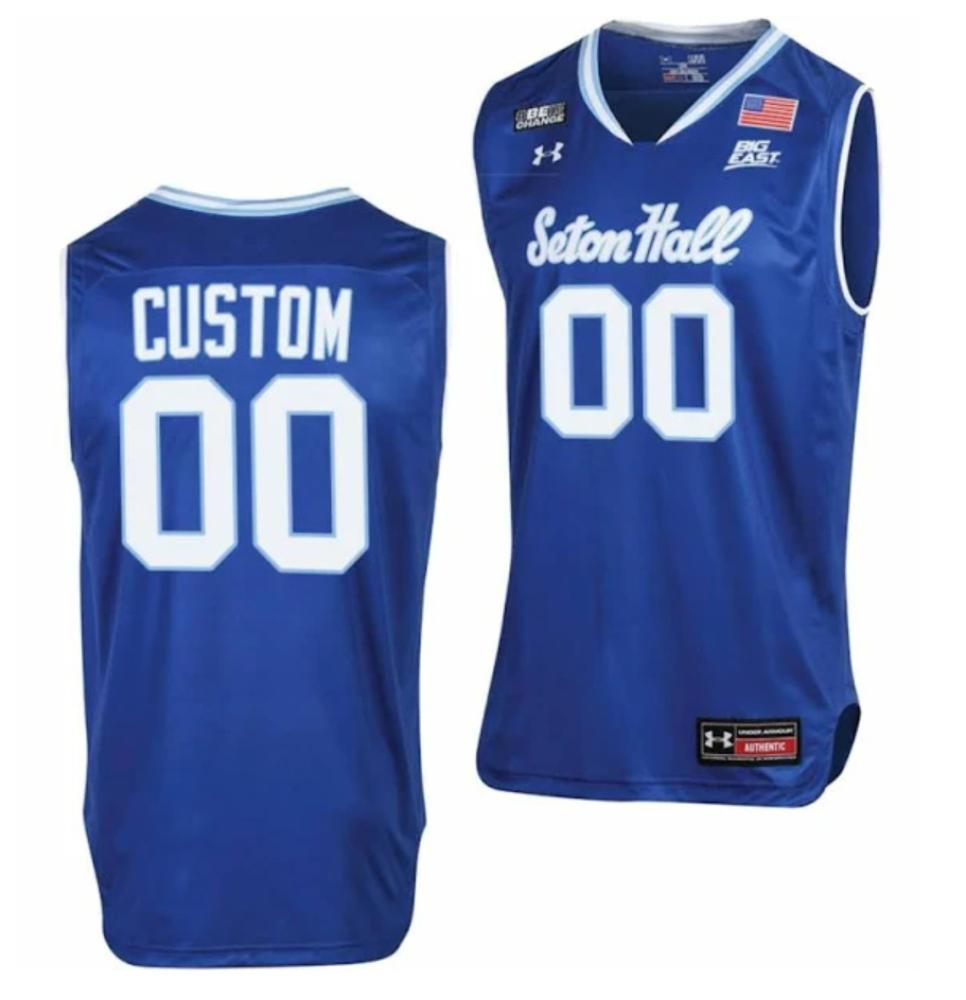 Custom Seton Hall Jersey Name And Number College Basketball Jersey Blue