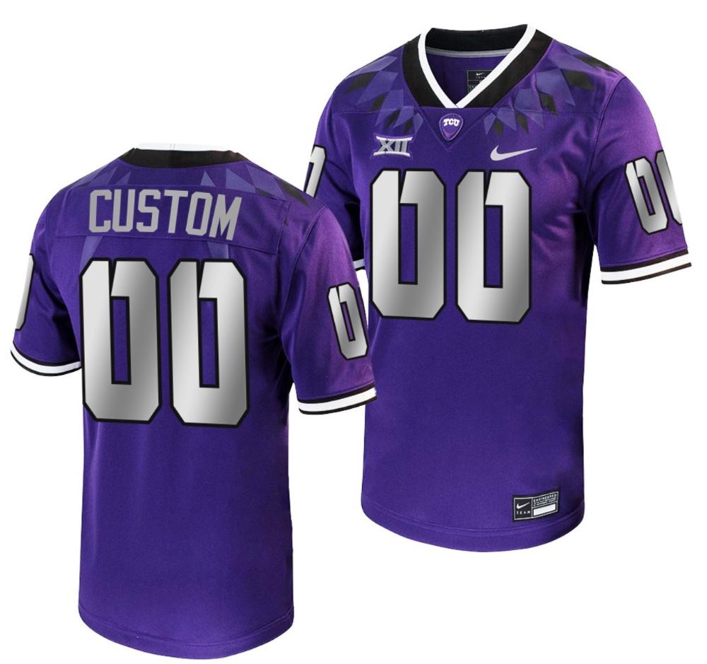 Custom Tcu Horned Frogs Jersey Ncaa College Football Untouchable Game Purple