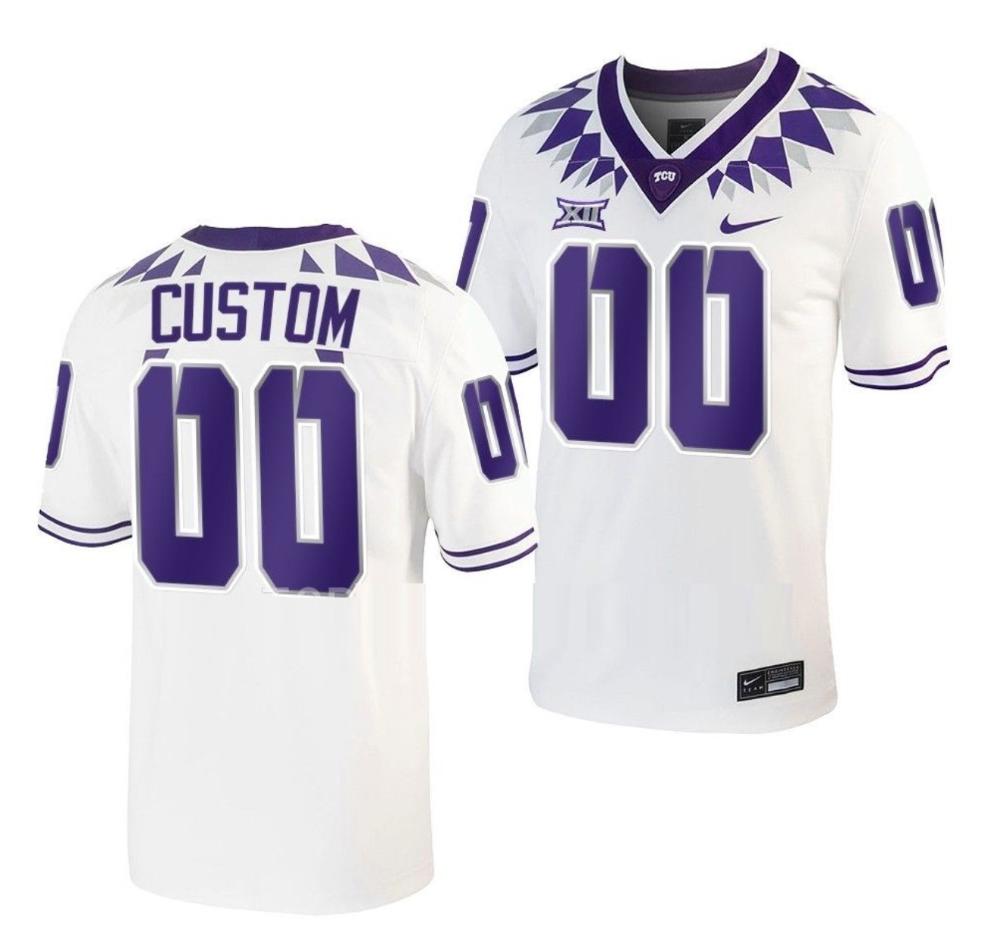 Custom Tcu Horned Frogs Jersey Ncaa College Football Untouchable Game White