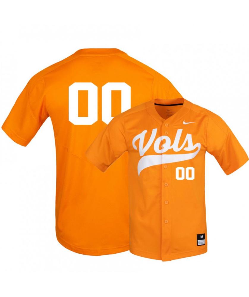 Custom Tennessee Vols Baseball Jersey Name Number College Orange Elite