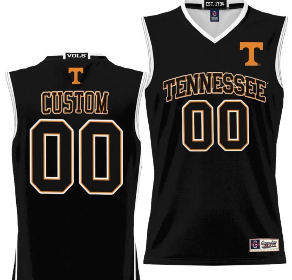 Custom Tennessee Vols Jersey Nil College Basketball Lightweight Black
