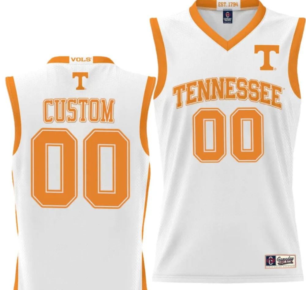 Custom Tennessee Vols Jersey Nil College Basketball Lightweight White