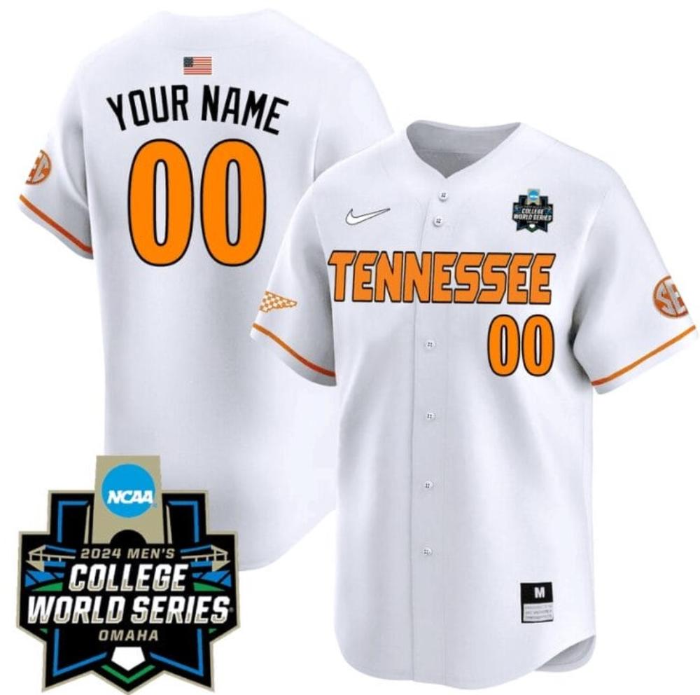 Custom Tennessee Volunteers Jersey 2024 College Ncaa Baseball Stitched White