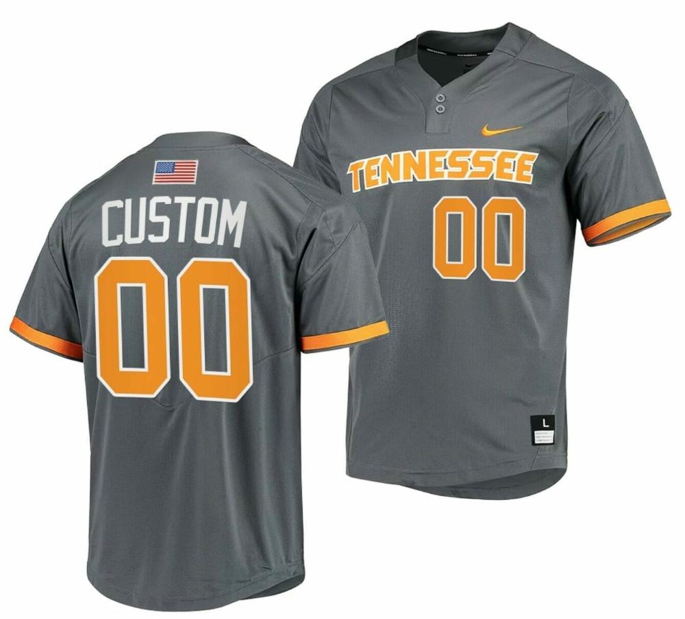 Custom Tennessee Volunteers Jersey Baseball Ncaa College Grey