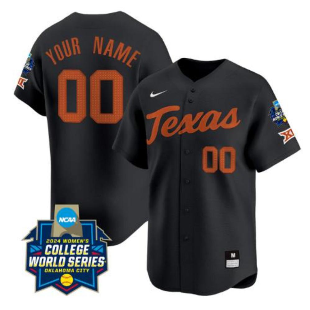 Custom Texas Am Aggies Jersey 2024 College World Series Ncaa Baseball Black