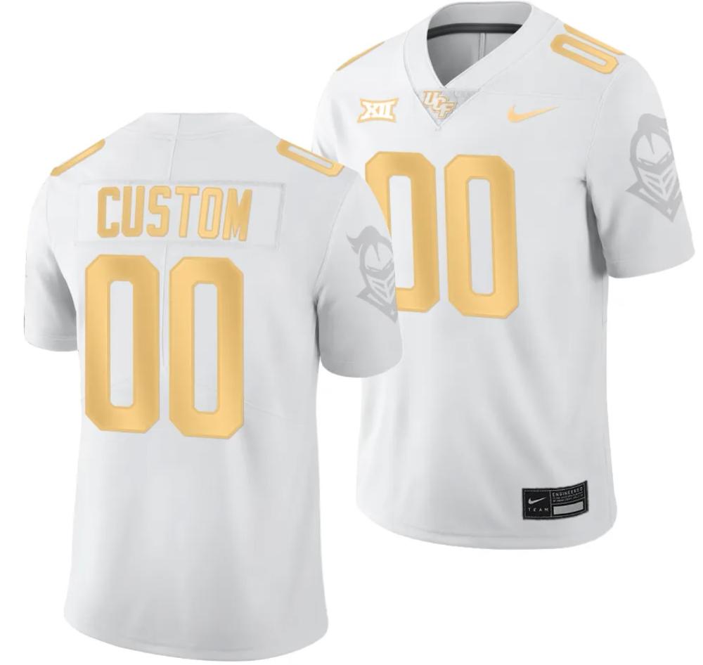 Custom Ucf Knights Light Jersey Name Number White Golden College Football 2023