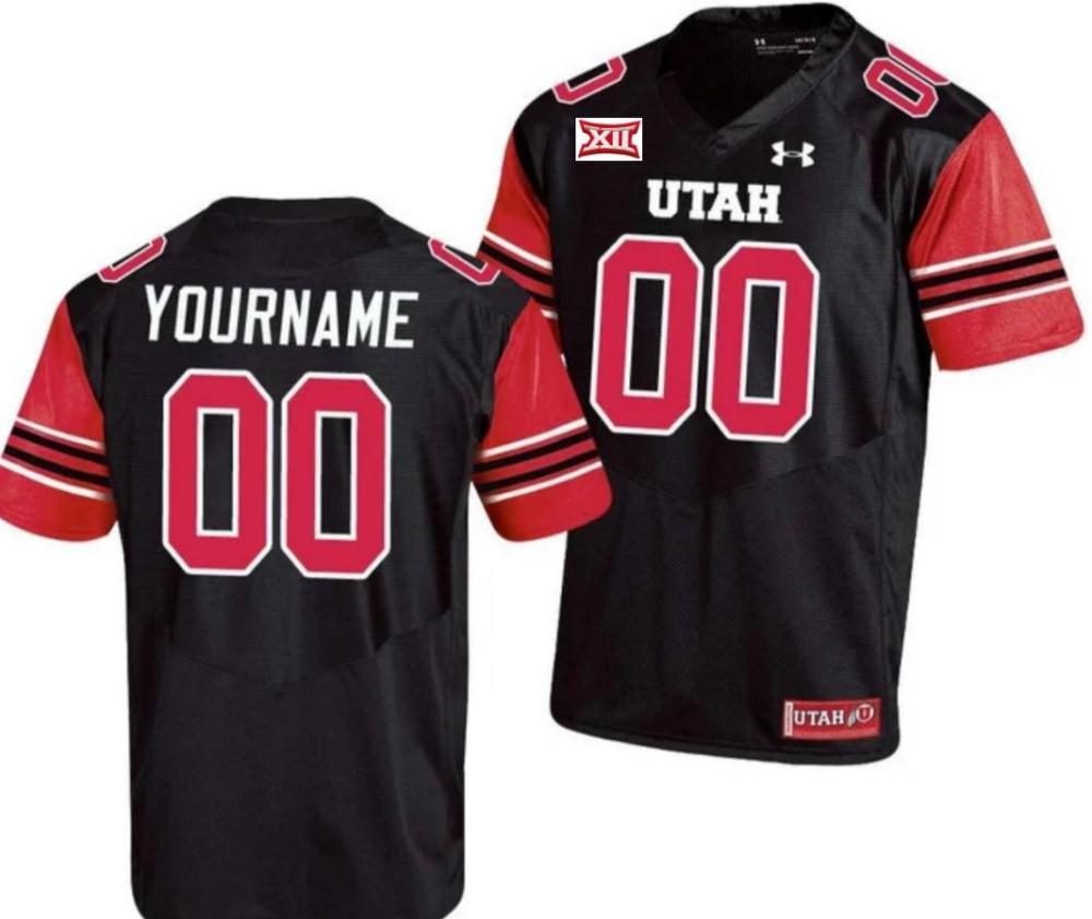 Custom Utah Utes Jersey Name And Number Ncaa College Football Black 2024