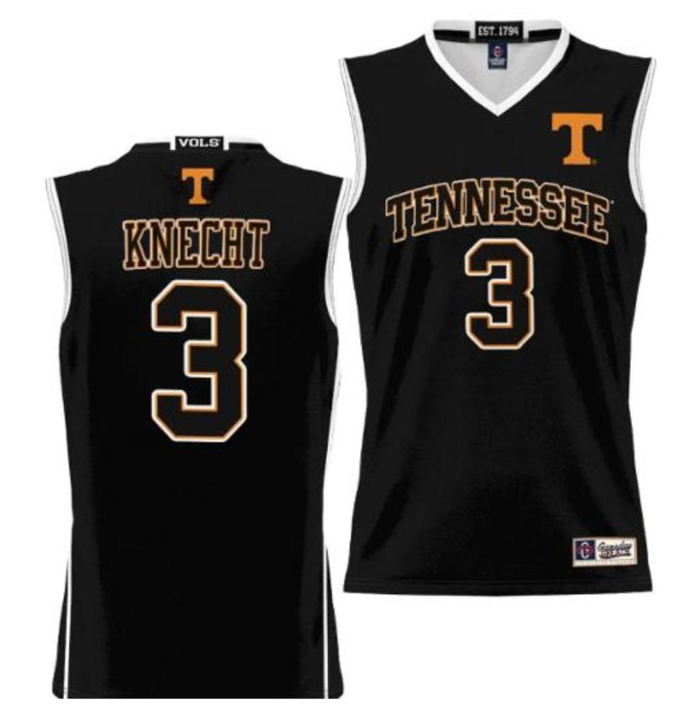 Dalton Knecht 3 Ncaa Tennessee Volunteers Basketball College Black Jersey