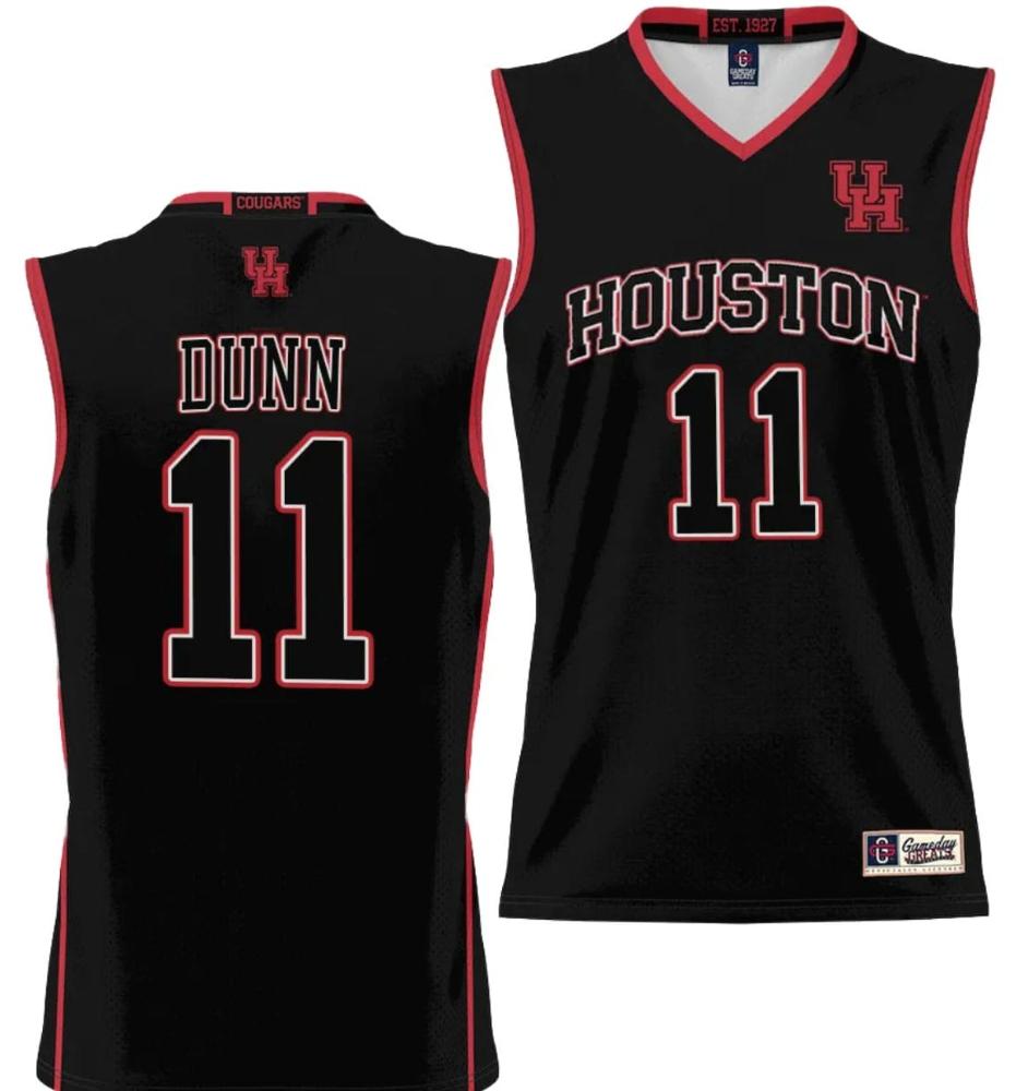 Damian Dunn Jersey 11 Houston Cougars Nil College Basketball Lightweight Black