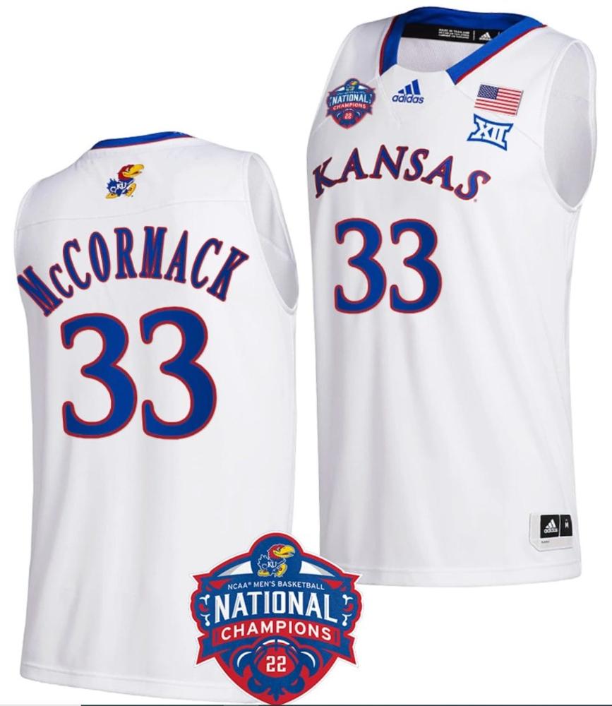 David Mccormack Jersey 33 Kansas Jayhawks Basketball 2022 Ncaa National Champi