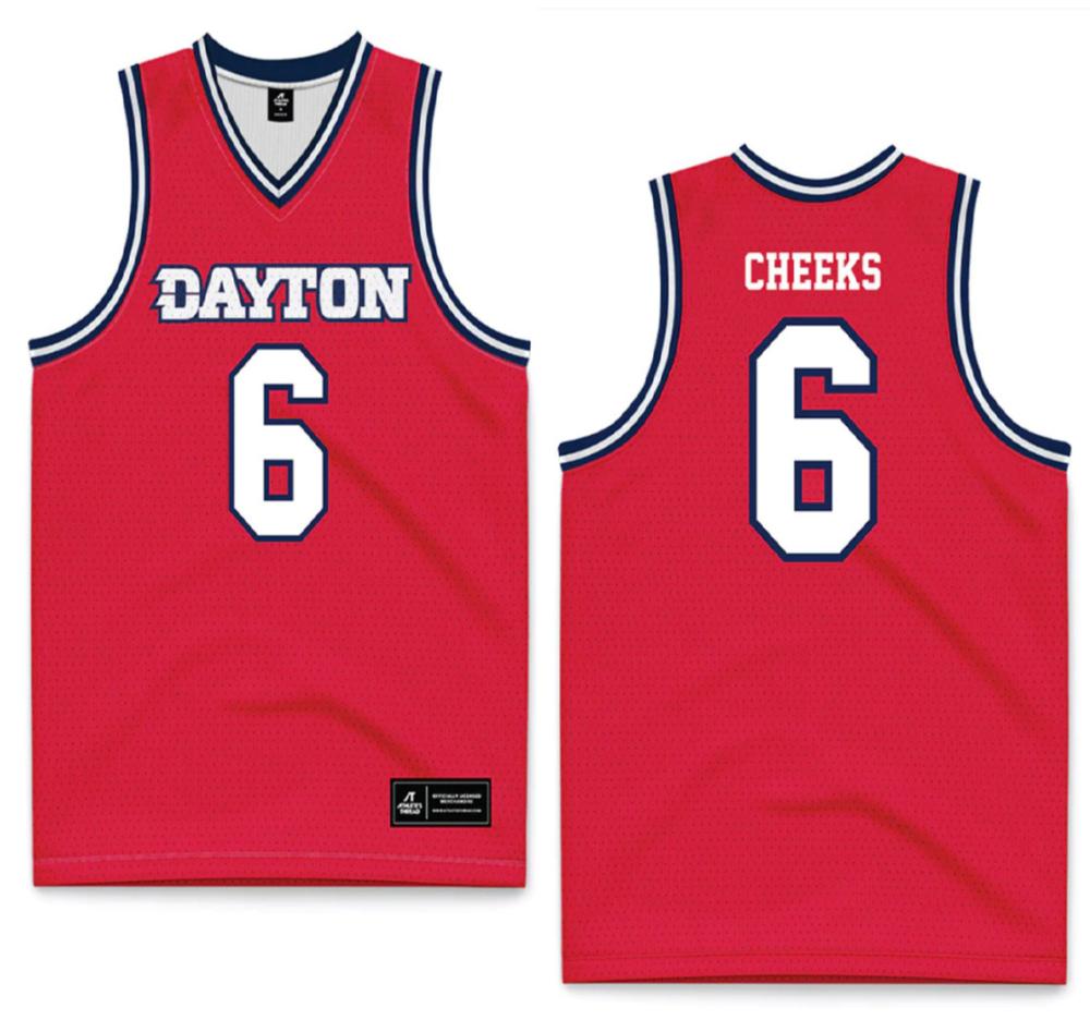 Dayton   Ncaa Mens Basketball Enoch Cheeks 6 Basketball Jersey Red Jersey