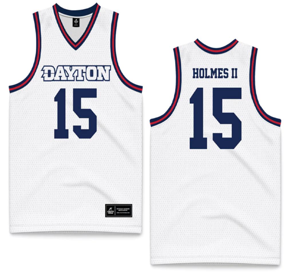 Dayton   Ncaa Mens Basketball Enoch Cheeks 6 Basketball Jersey White Jersey