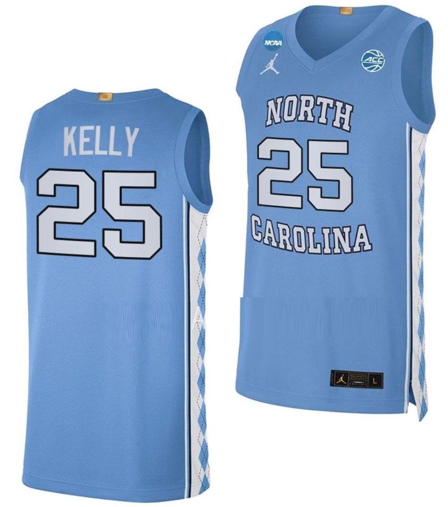 Deja Kelly Jersey 25 North Carolina Tar Heels College Basketball Blue 2023 Nca