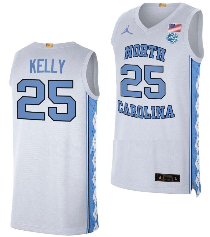Deja Kelly Jersey 25 North Carolina Tar Heels College Basketball White