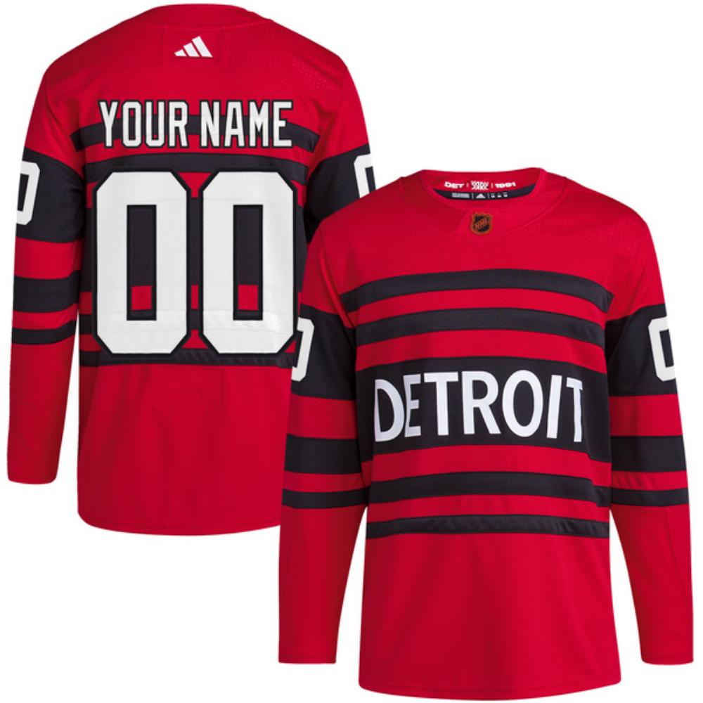 Detroit Red Wings Hockey Reverse Retro 2022 Red Custom Jersey All Stitched