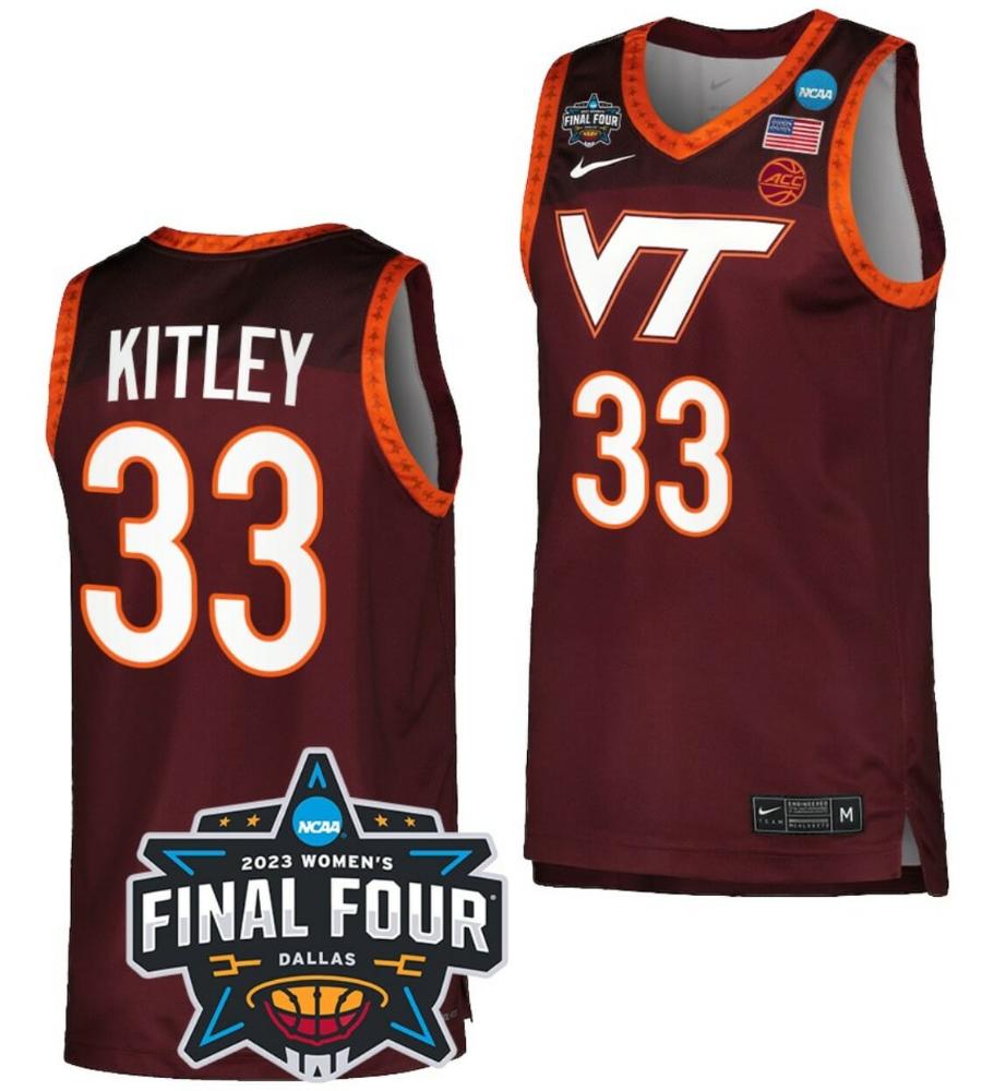 Elizabeth Kitley Jersey Virginia Tech Hokies College Basketball 2023 Ncaa March