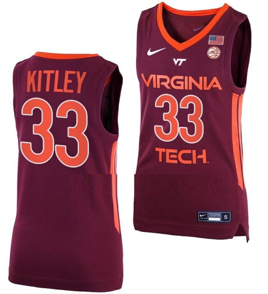 Elizabeth Kitley Jersey Virginia Tech Hokies College Basketball Replica Maroon