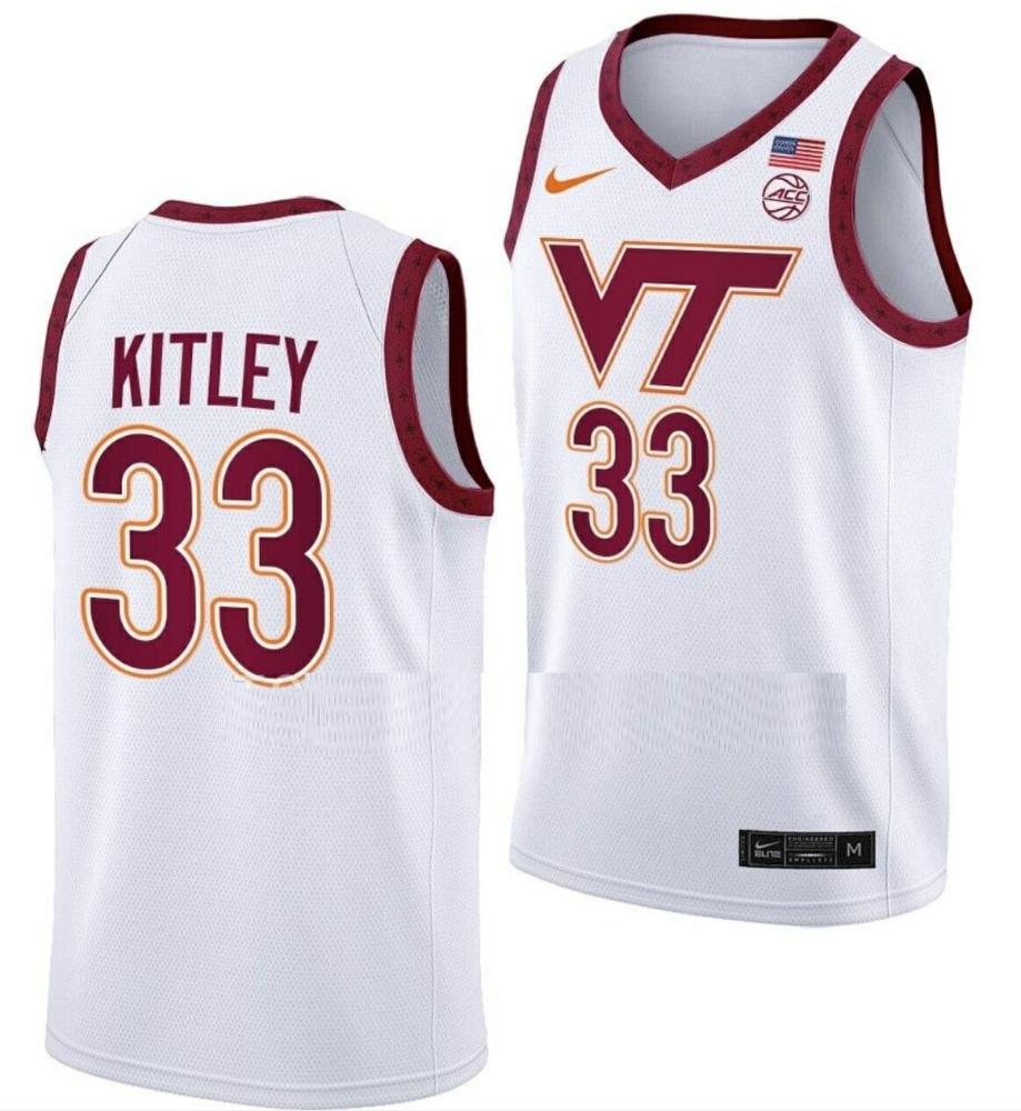 Elizabeth Kitley Jersey Virginia Tech Hokies College Basketball White Replica
