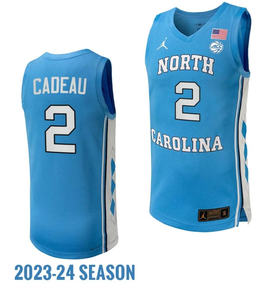 Elliot Cadeau Jersey 2 North Carolina Tar Heels Replica College Basketball 202