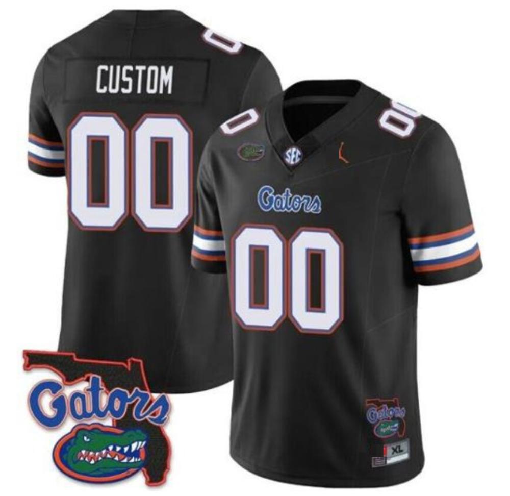Florida Gators Active Player Custom Black 2023 Fuse Stitched Football Jersey