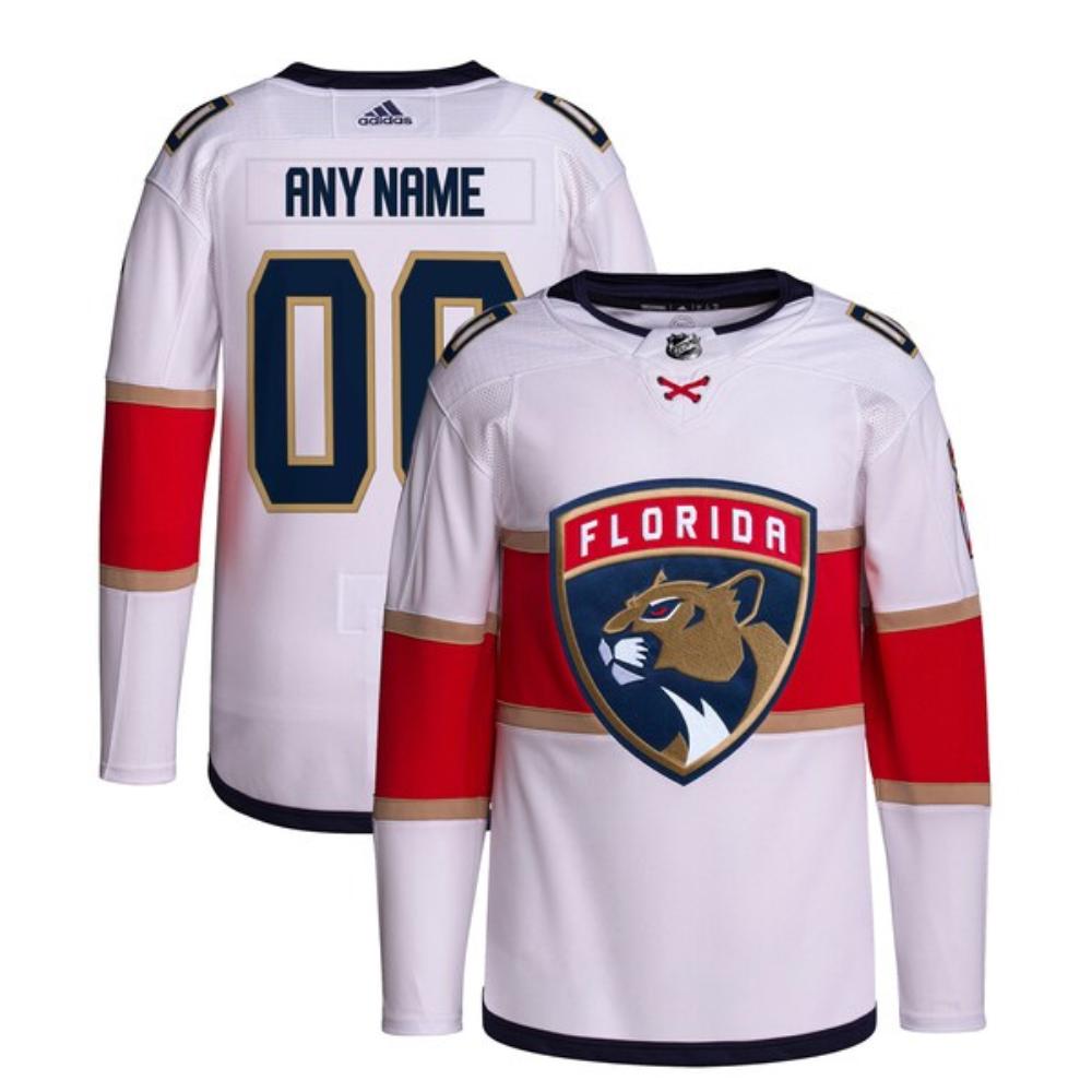 Florida Panthers Hockey Away White Custom Jersey All Stitched