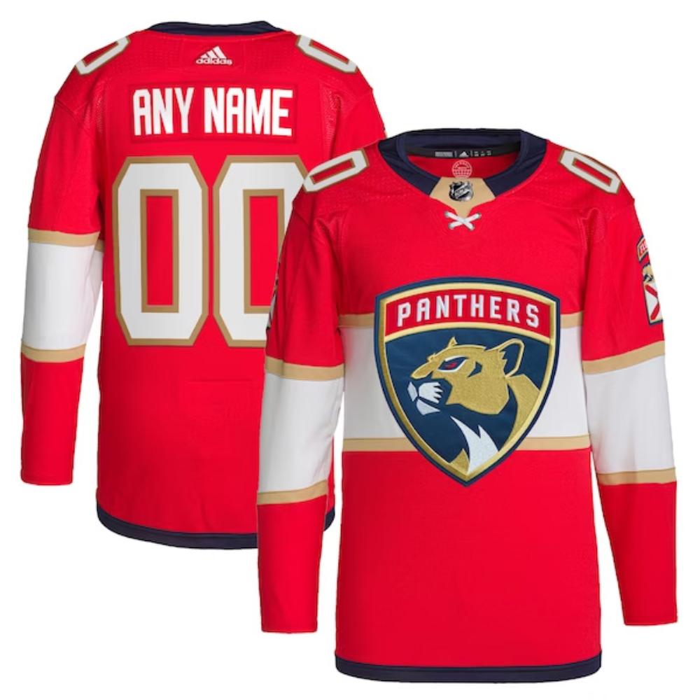 Florida Panthers Hockey Home Red Custom Jersey All Stitched