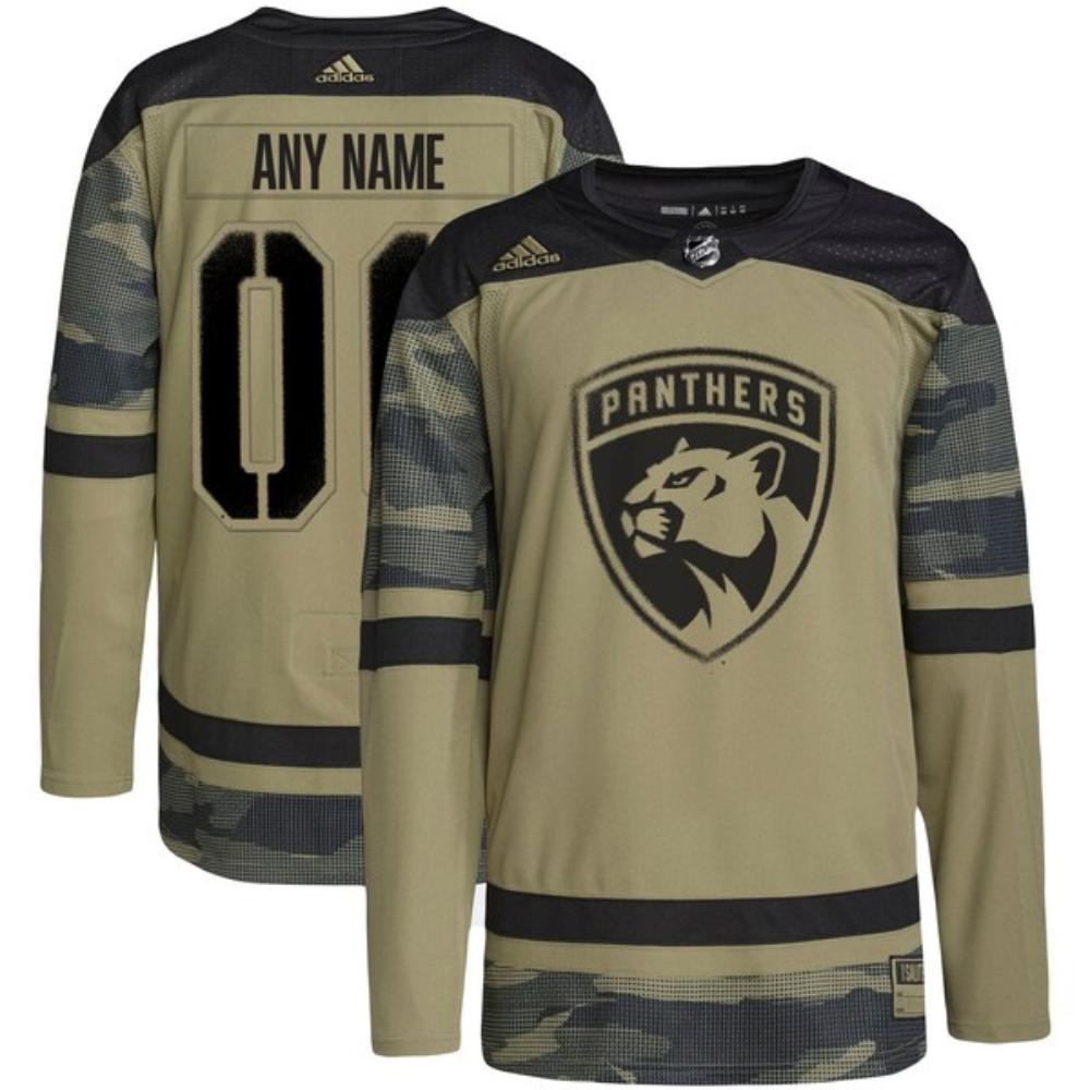 Florida Panthers Hockey Military Appreciation Camo Custom Jersey All Stitched