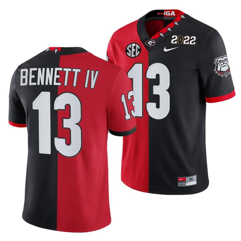 Georgia Bulldogs 13 Stetson Bennett Iv 2022 National Championship Jersey Black