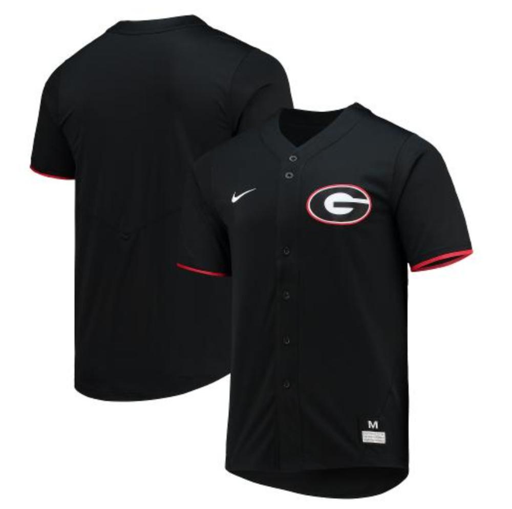 Georgia Bulldogs Replica Baseball Jersey   Black