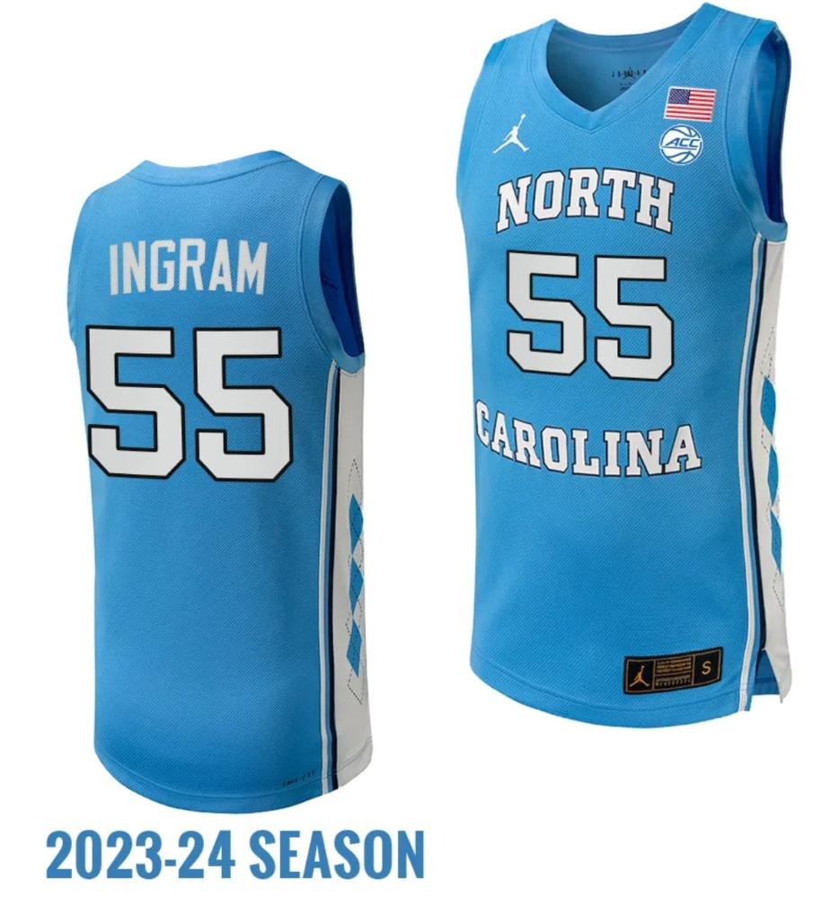 Harrison Ingram Jersey 55 North Carolina Tar Heels Replica College Basketball