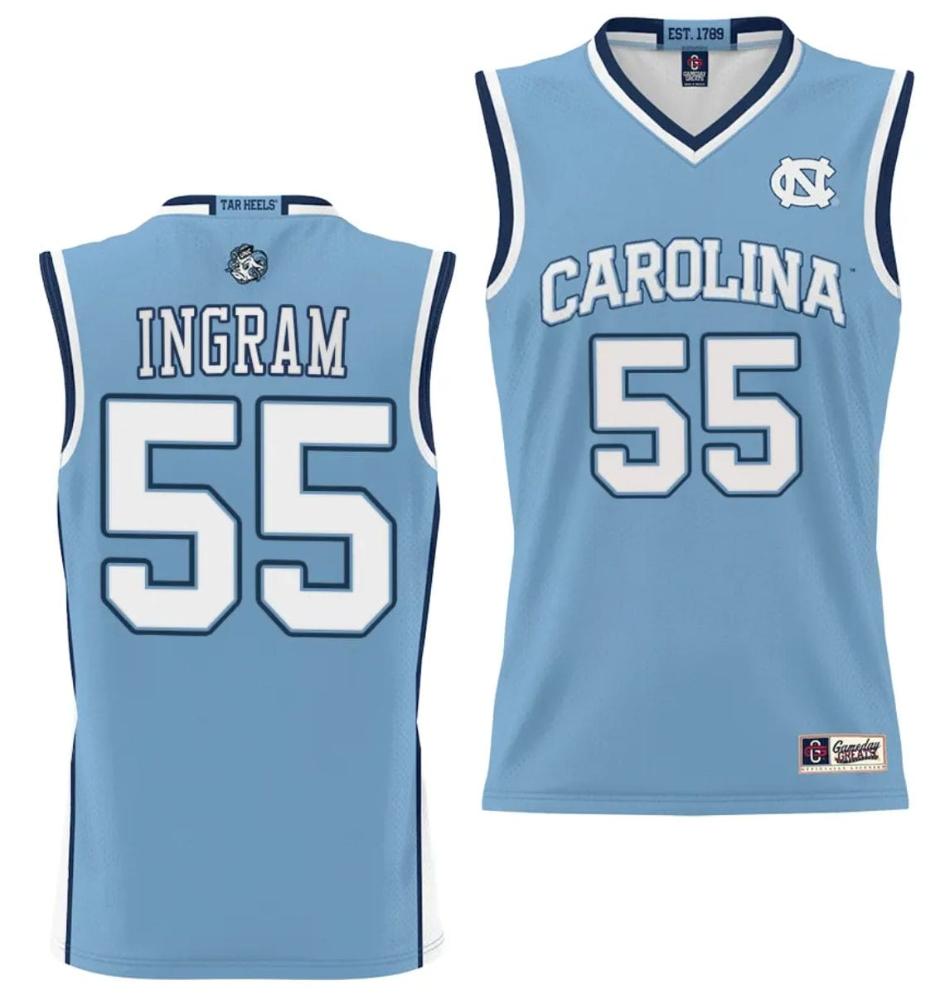 Harrison Ingram Jersey 55 Unc Tar Heels Nil College Basketball Lightweight Blue