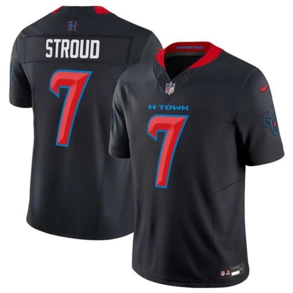 Houston Texans 7 Cj Stroud Jersey 2nd 2024 Navy Alternate Fuse Player