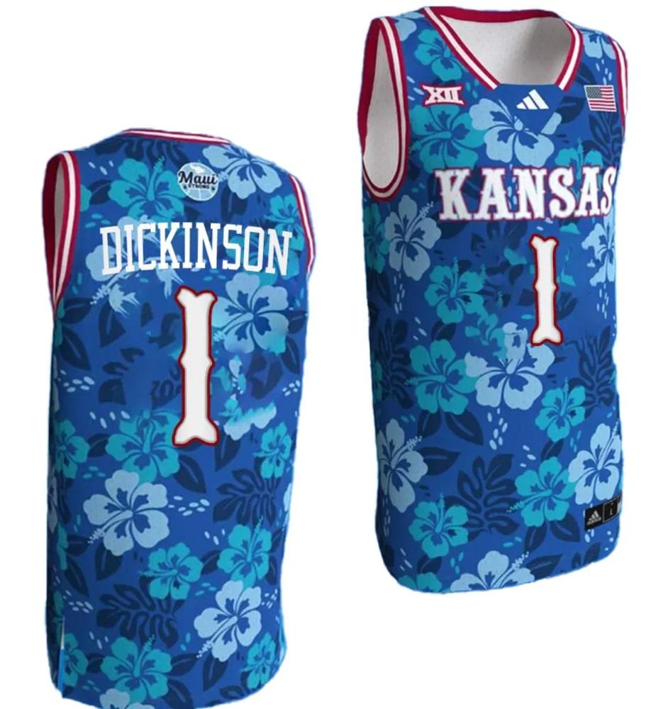 Hunter Dickinson Jersey 1 Kansas Jayhawks Bill Self Game College Basketball Bl