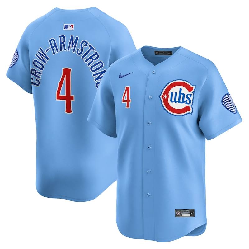 Men s Nike Pete Crow Armstrong Light Blue Chicago Cubs Alternate Limited Player