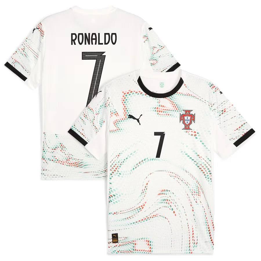 Puma Men s Cristiano Ronaldo White Portugal National Team 2025 Away Jersey