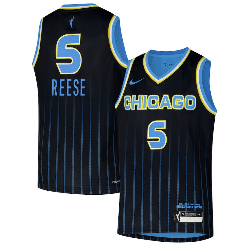 Youth Nike Kids Angel Reese Black Chicago Sky 2024 Wnba Draft Explorer Edition V