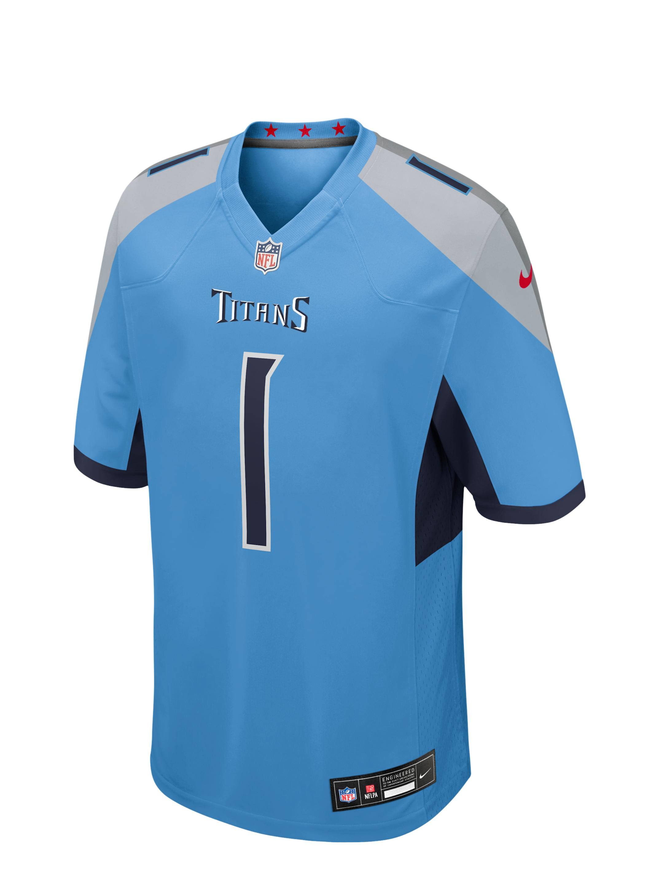 Nike Men s Cameron Ward Light Blue Tennessee Titans 2025 NFL Draft First Round P