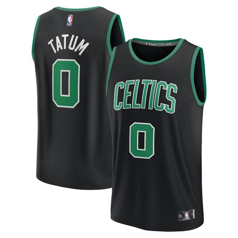 Men s Fanatics Jayson Tatum Black Boston Celtics Fast Break Replica Player Jerse