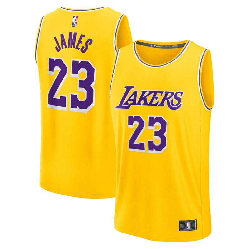 Youth Fanatics LeBron James Gold LA Lakers Fast Break Replica Player Jersey