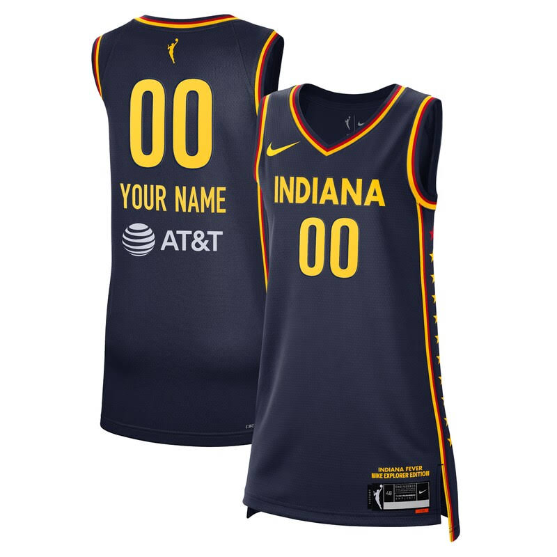 unisex Nike Navy Indiana Fever 2021 Victory Custom Jersey Explorer Edition