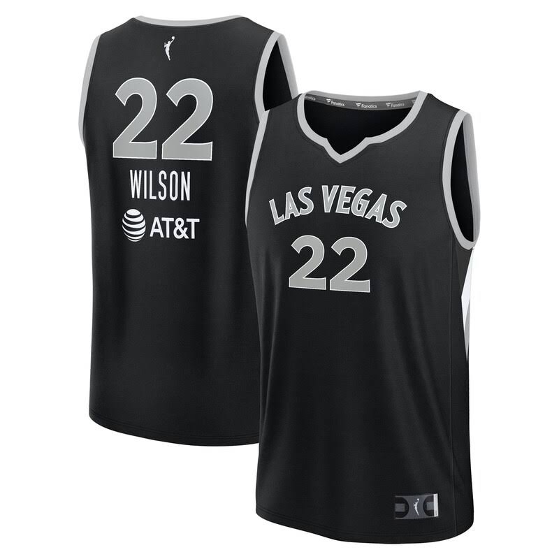 Unisex Fanatics A ja Wilson Black Las Vegas Aces Explorer Edition Fast Break Rep