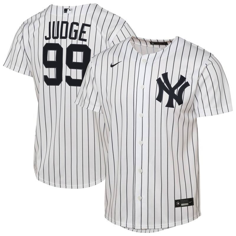 Youth Nike Aaron Judge White New York Yankees Home Replica Player Jersey