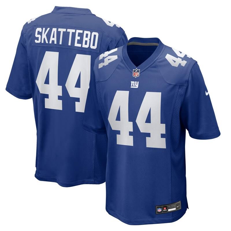 Men s Nike Cam Skattebo Royal New York Giants Team Game Player Jersey