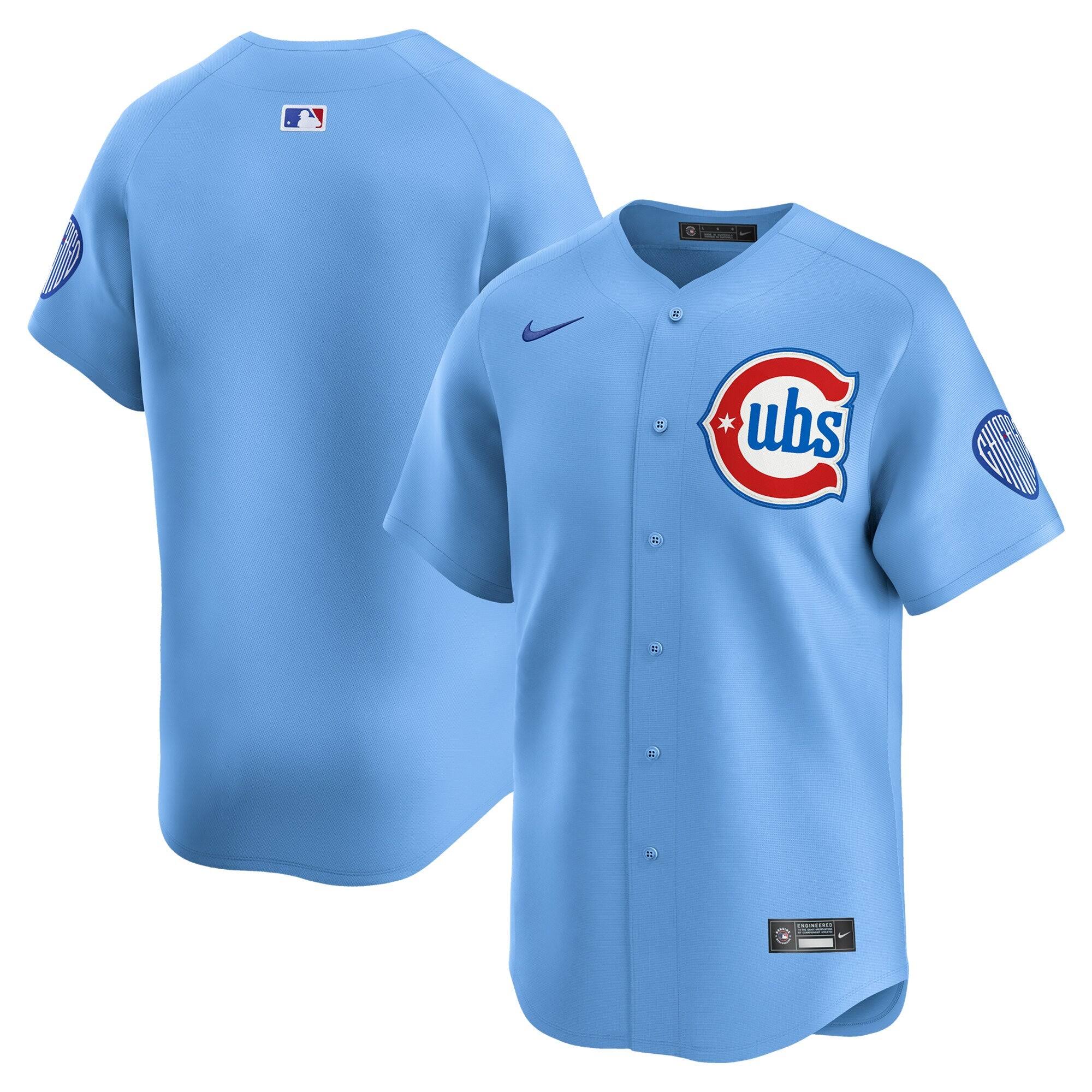 Men s Baby Nike Light Blue Chicago Cubs Alternate Limited Jersey