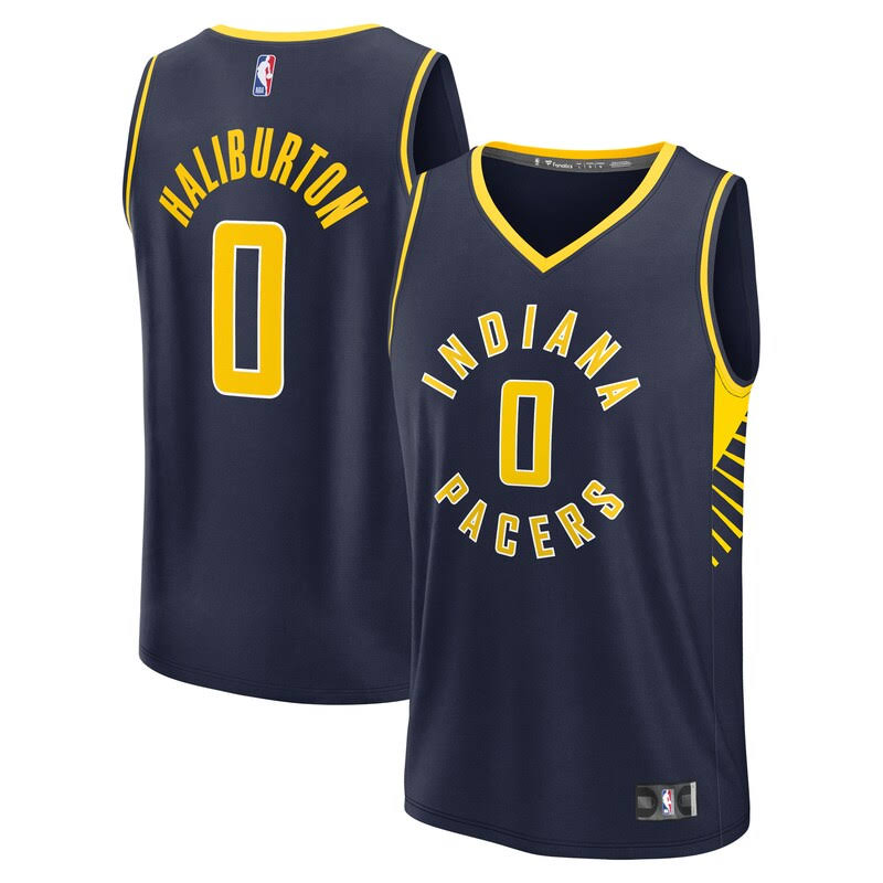 Youth Fanatics Tyrese Haliburton Navy Indiana Pacers Fast Break Replica Player J