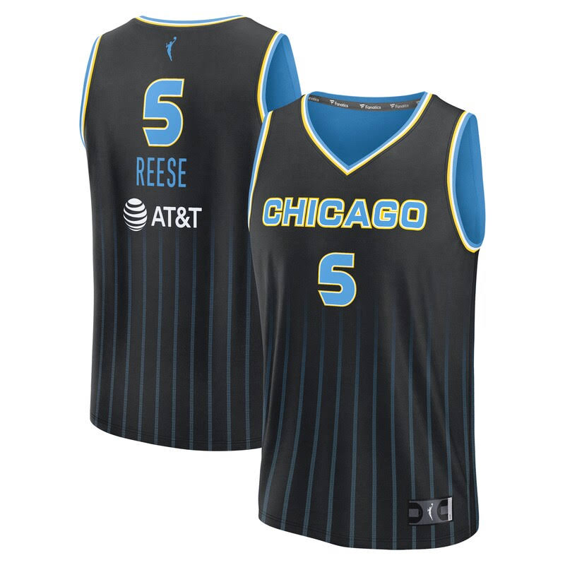 Unisex Fanatics Angel Reese Black Chicago Sky Explorer Edition Fast Break Replic