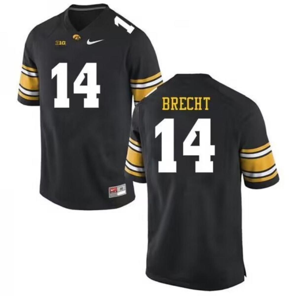 Iowa Hawkeyes 14 Brody Brecht Black Stitched Jersey