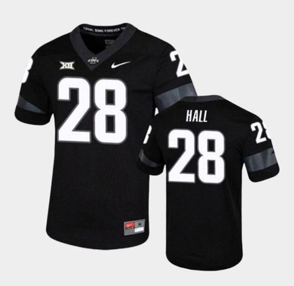Iowa State Cyclones 28 Breece Hall Black Stitched Game Jersey